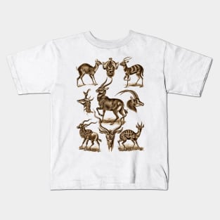 Ernst Haeckel Antilopina Antelope Kids T-Shirt